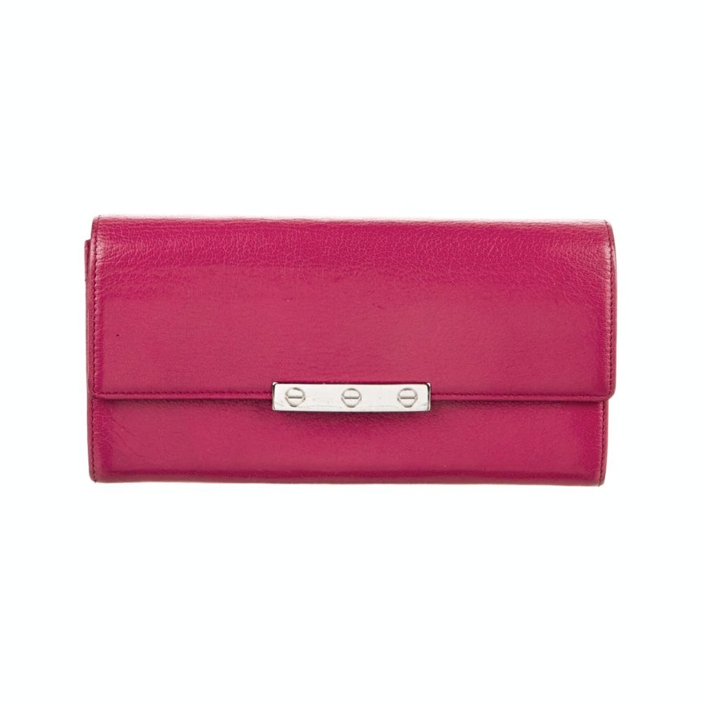 Cartier | Pink Leather Continental Love Wallet